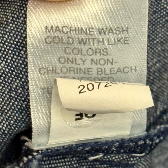 J.Jill Denim Lace Up Neckline Raw Frayed Hemline 3/4 Sleeve Cotton Dress - Picture 11 of 12